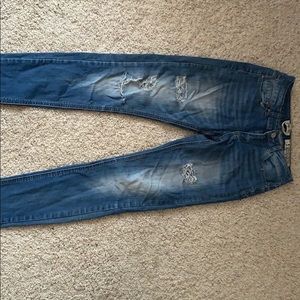 Distressed jeans